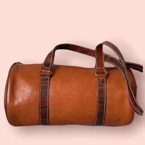 Vintage Furla Barrel Leather Bag